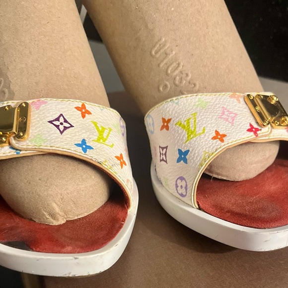 Louis Vuitton Shoes - Vintage Louis Vuitton X Takashi Murakami Women’s Mid-heel Sandal - Size 9 ((US))